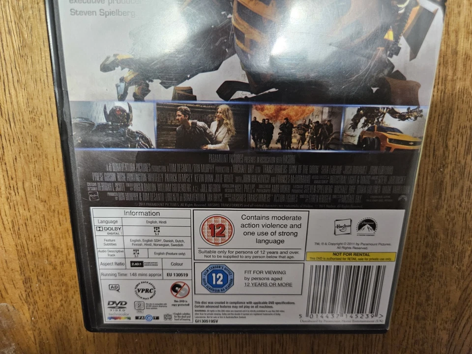 Transformers: Dark of the Moon (DVD, 2011)- 5014437145239 - Good - Fast Shipping - Image 4 of 4