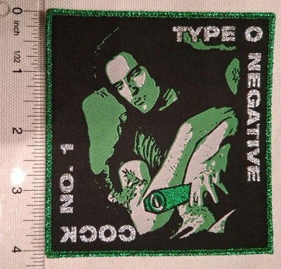 Type O Negative Cokk Number 1 Metallic Green Border Woven Patch