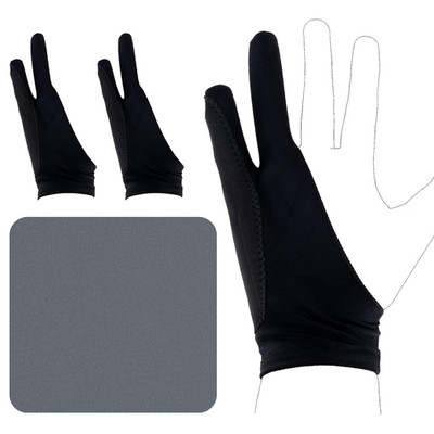 Zwei-Finger-Künstlerhandschuh für iPad & Grafiktablett, 21x9cm Digitale Zeichenh