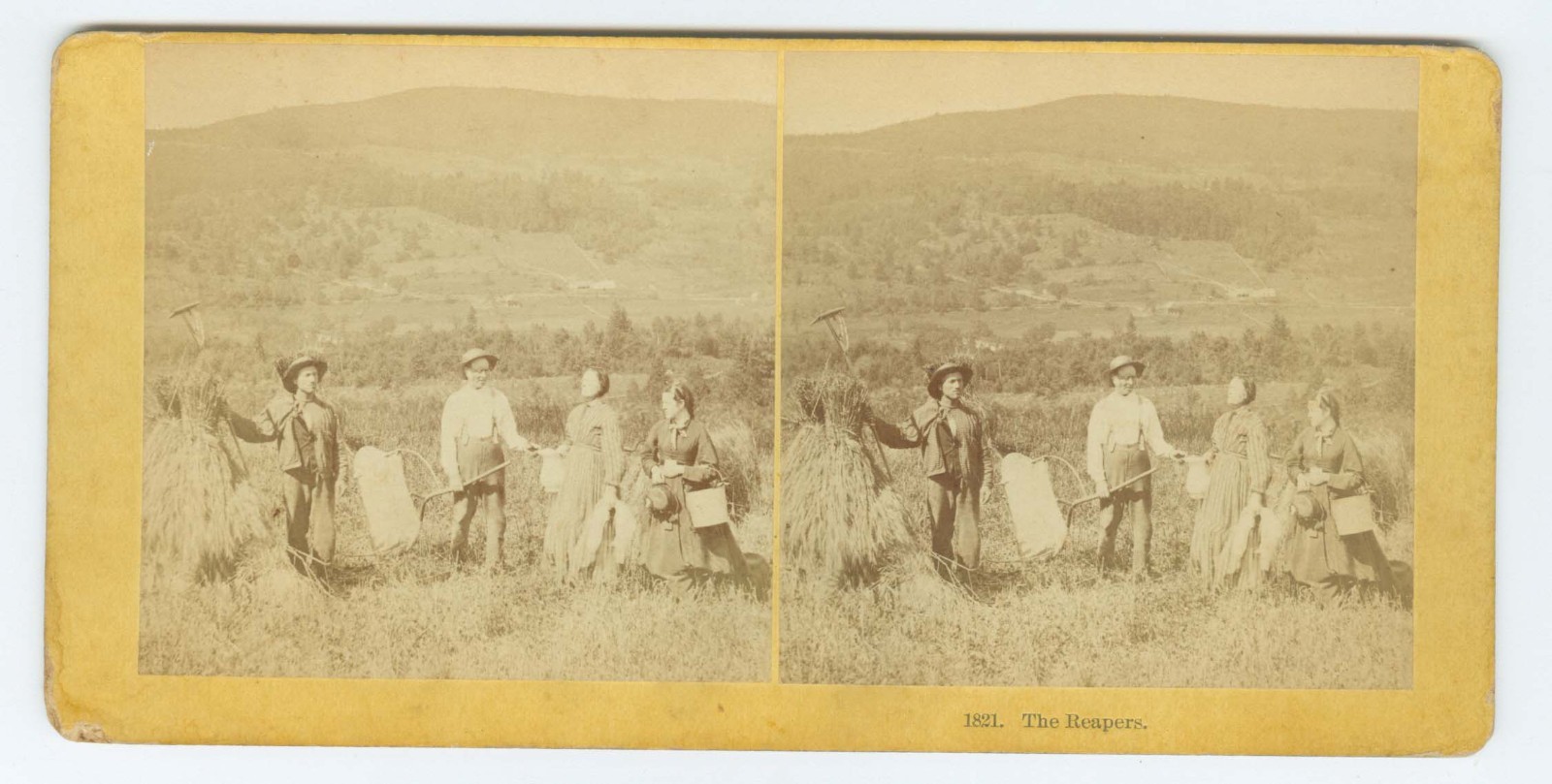 G3035~ NEW HAMPSHIRE – The Reapers 1870s Stereoview – Kilburn