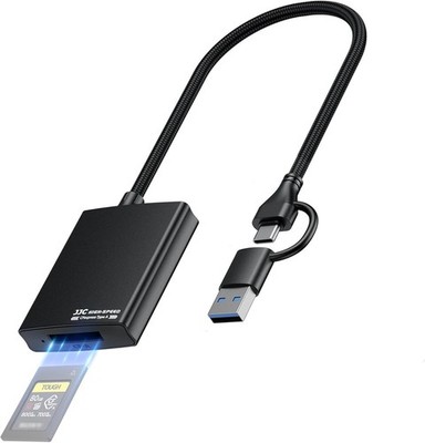 JJC CFexpress Typ A Kartenleser USB 3.2 Gen2 10Gbps, USB C USB A 2-in-1 Exter...