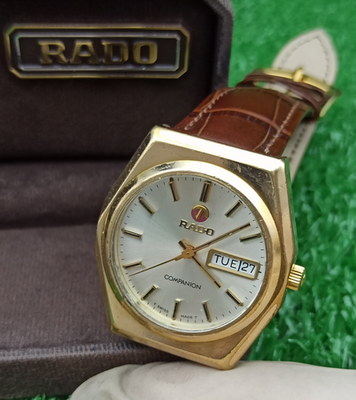 O*Y様 未使用　ヴィンテージ　RADO ブラウンレザー ORIGINAL RADO WATCH COMPANION MODEL AUTOMATIC MOVEMENT 70s SWISS