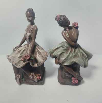 Lot (2) Ballerina Figurine By Ks Collection Vintage Piece Ballet Dancer