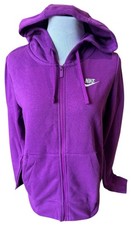 Nike Purple Club Fleece Full Zip Hoodie Women's Size S New With Tags