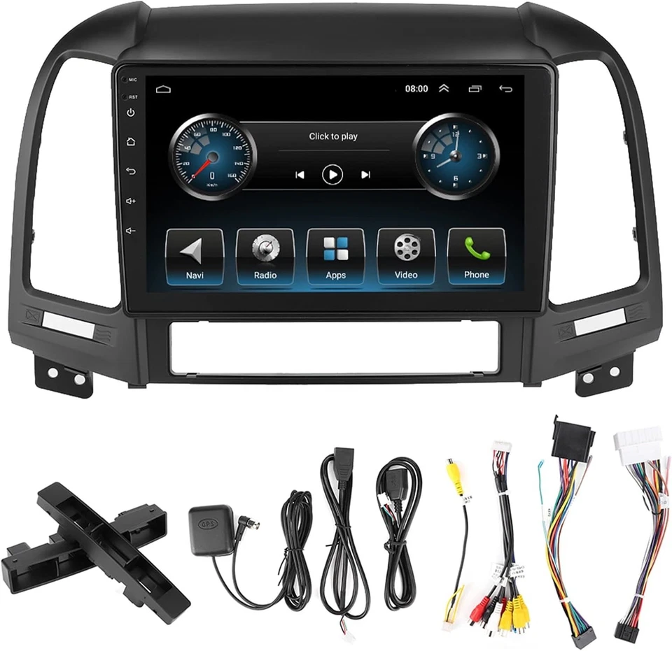 Schermo 9 Pollici 2 Din SANTA FE 06-12.Autoradio Touch Screen MP5 Android 9.1NEW - Immagine 3 di 4