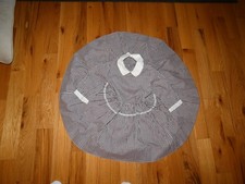 Handmade Full Circle Girl Dress Brown Gingham Vintage