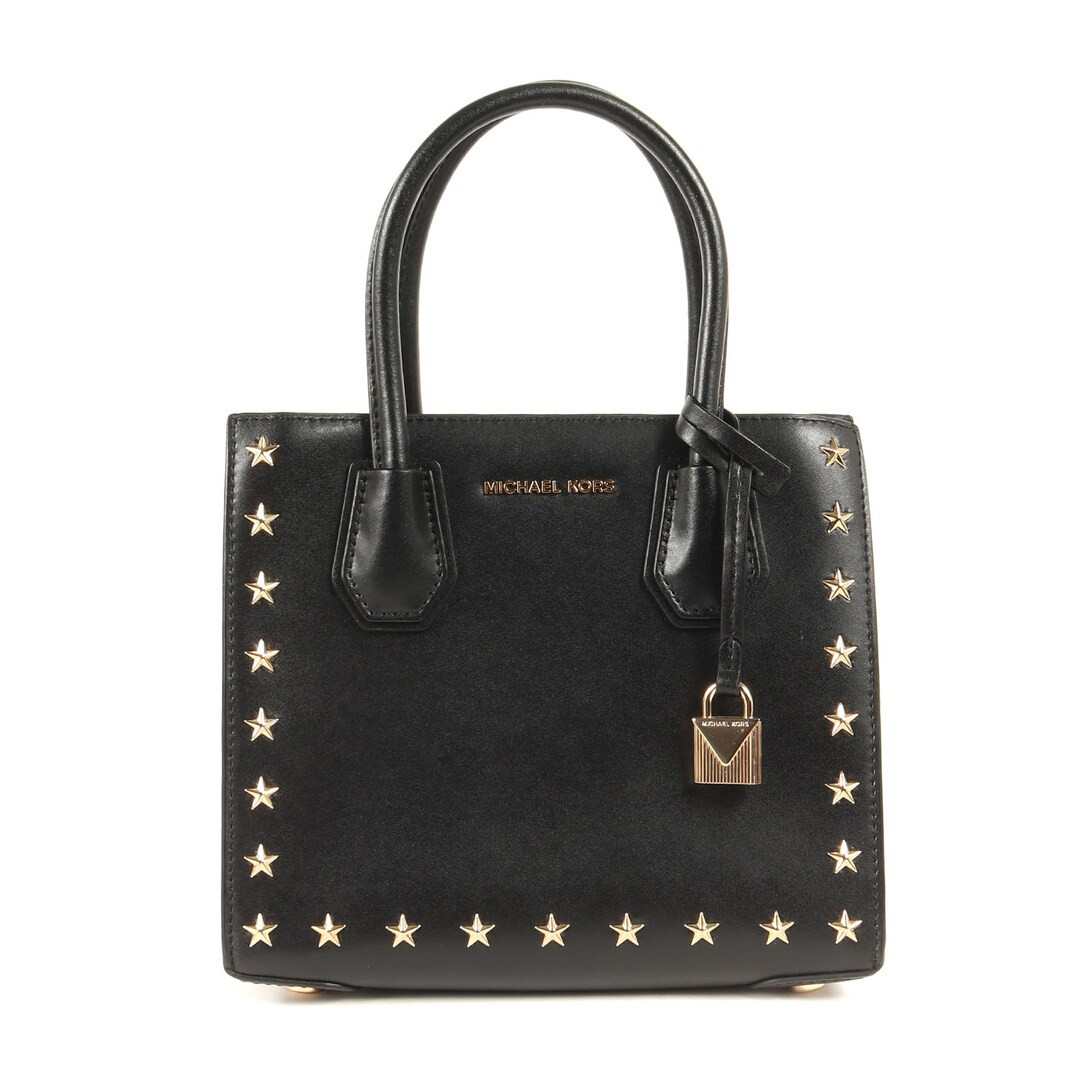 MICHAEL KORS Bag Black | Star Studded 2 Way Handbag Shoulder Leather Used BEEG-0 thumbnail 3