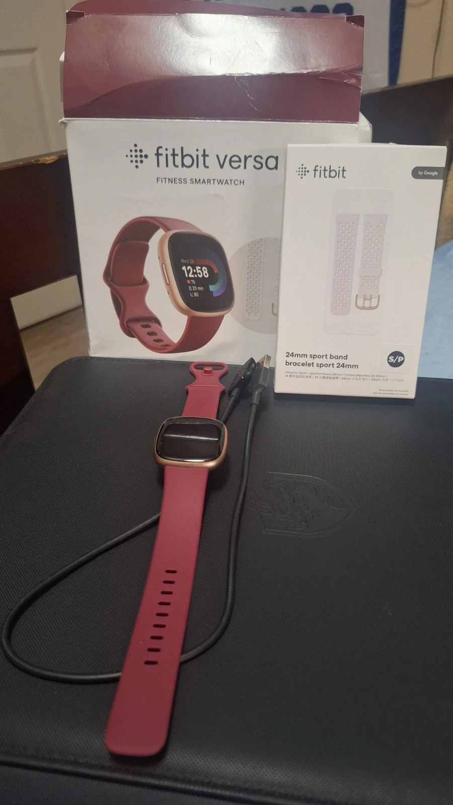 Fitbit Versa 4 Activity Tracker - Beet Juice/Copper Rose Aluminum (Never worn)