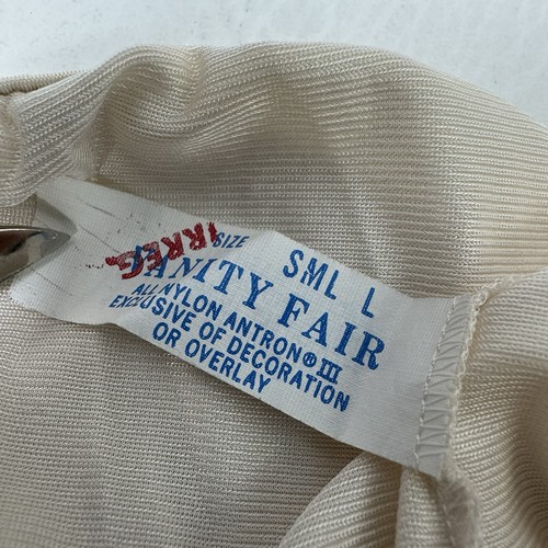 Vintage Vanity Fair Half Slip Antron III Nylon 22”Length Lace Slit Trim Sz L - Picture 6 of 9