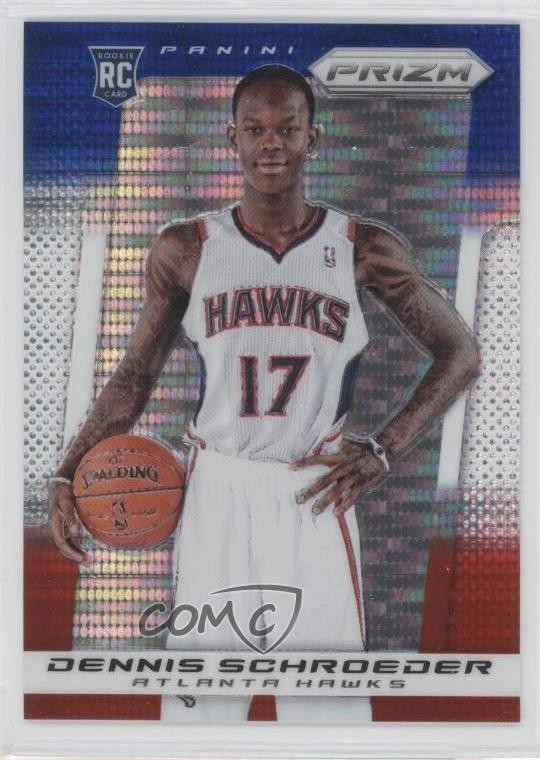 2013-14 Panini Prizm Blue White & Red Pulsar Dennis Schroder Schroeder #96 9w8