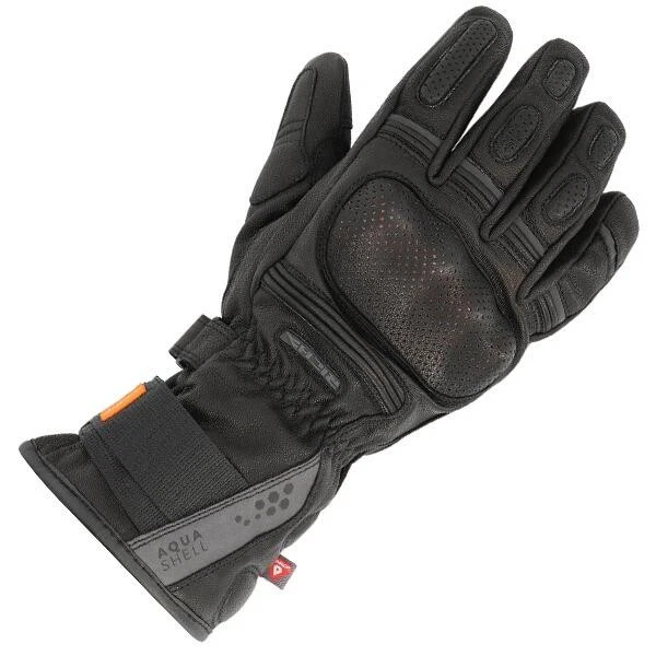 Richa Ladies Polar Vortex Waterproof Motorcycle Gloves Black Hard Armour