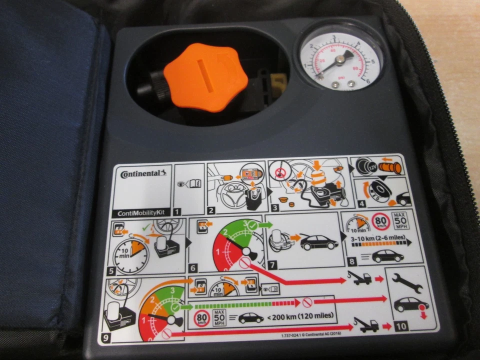 KIT DE MOVILIDAD CONTINENTAL ORIGINAL JUEGO DE SELLADOR BOMBA PINCHAZO NEUMÁTICOS JAGUAR 03.2029 - Imagen 3 de 3