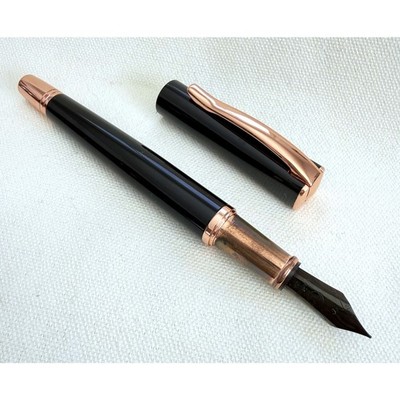 MONTEVERDE Impressa - FOUNTAIN PEN Black w/ Rose Gold - Fine
