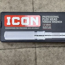 Icon TW12-F250 1/2" Drive Professional Flex Head Torque Wrench - New