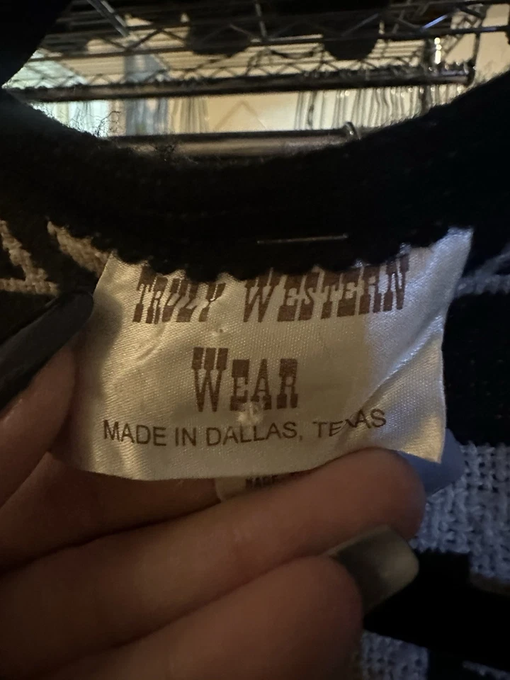 Chaleco Vaquera Truly Western Wear 100% Algodón Vintage Rodeo Para Mujer Talla Pequeña Foto 3 de 4