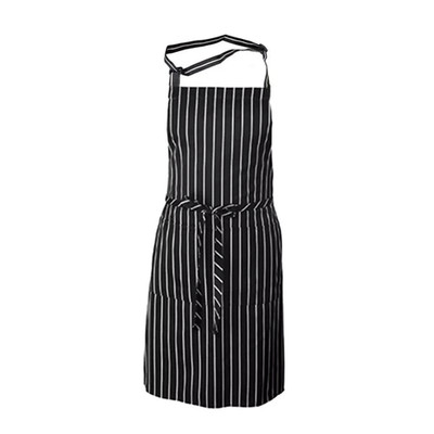 1Pc For Men & Women Chef Adjustable Bib Stripe Apron Kitchen Cooking
