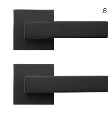 2PK Probrico Door Single Dummy Lever Handle in Matte Black Closet Balcony Pantry