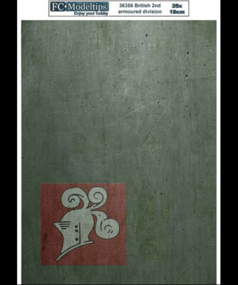 FC Model Trend British 2nd Armoured Division Self-adhesive Base (260 x 190mm)
