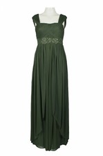Decode Beaded Empire Waist Layered Chiffon Dress