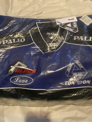 Palace Skateboards Fast Cotton Jacket Blue XL In Hand Racing