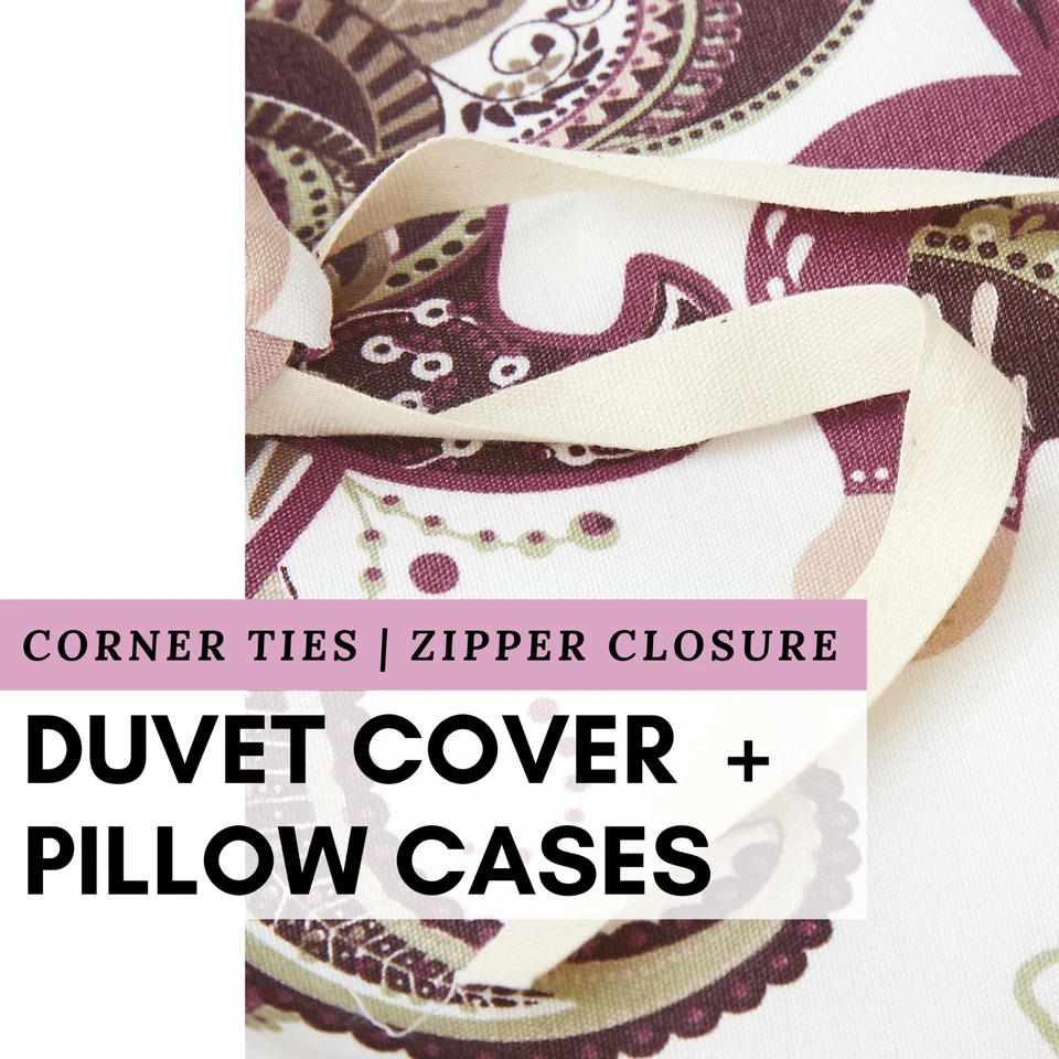 DaDa Bedding Oriental Boho Tribal Duvet Cover - w/ Pillow Cases Royal Persian - Image 2 of 4