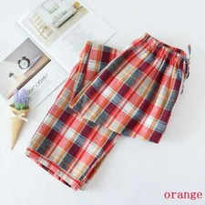 Herren Schlaf Hose Pyjama Hose Kariert Hose Baumwolle Locker Freizeit
