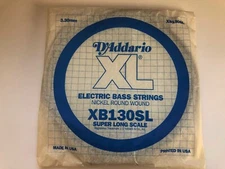 D'addario XL B String XB130SL .130 Nickel Roundwound Super Long Scale New in Bag