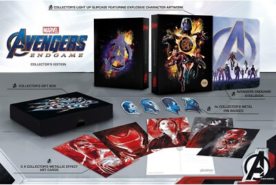 Avengers Endgame 3D Zavvi Collector's Fullslip Edition Blu-ray Marvel Steelbook