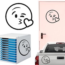 Emoticon beso, pegatina de vinilo