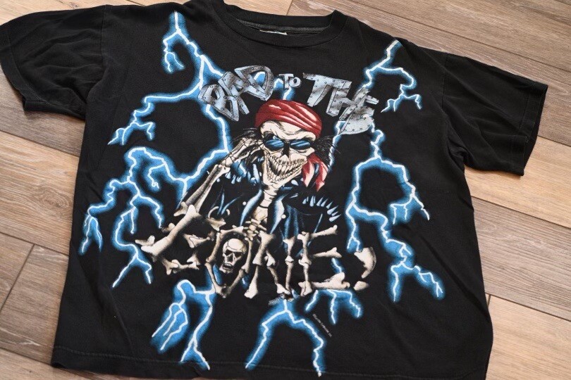 Vintage American Thunder Bad To The Bone Shirt Lighting Medium | eBay