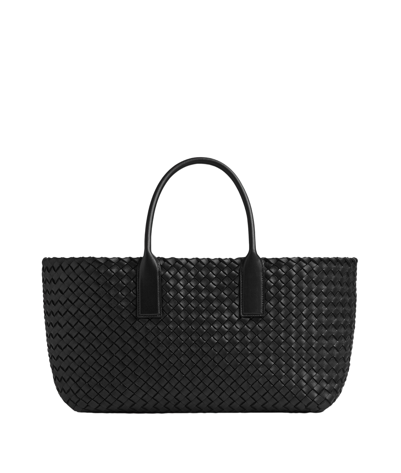 BOTTEGA VENETA Cabat Small Black Leather Tote Bag New And Authentic