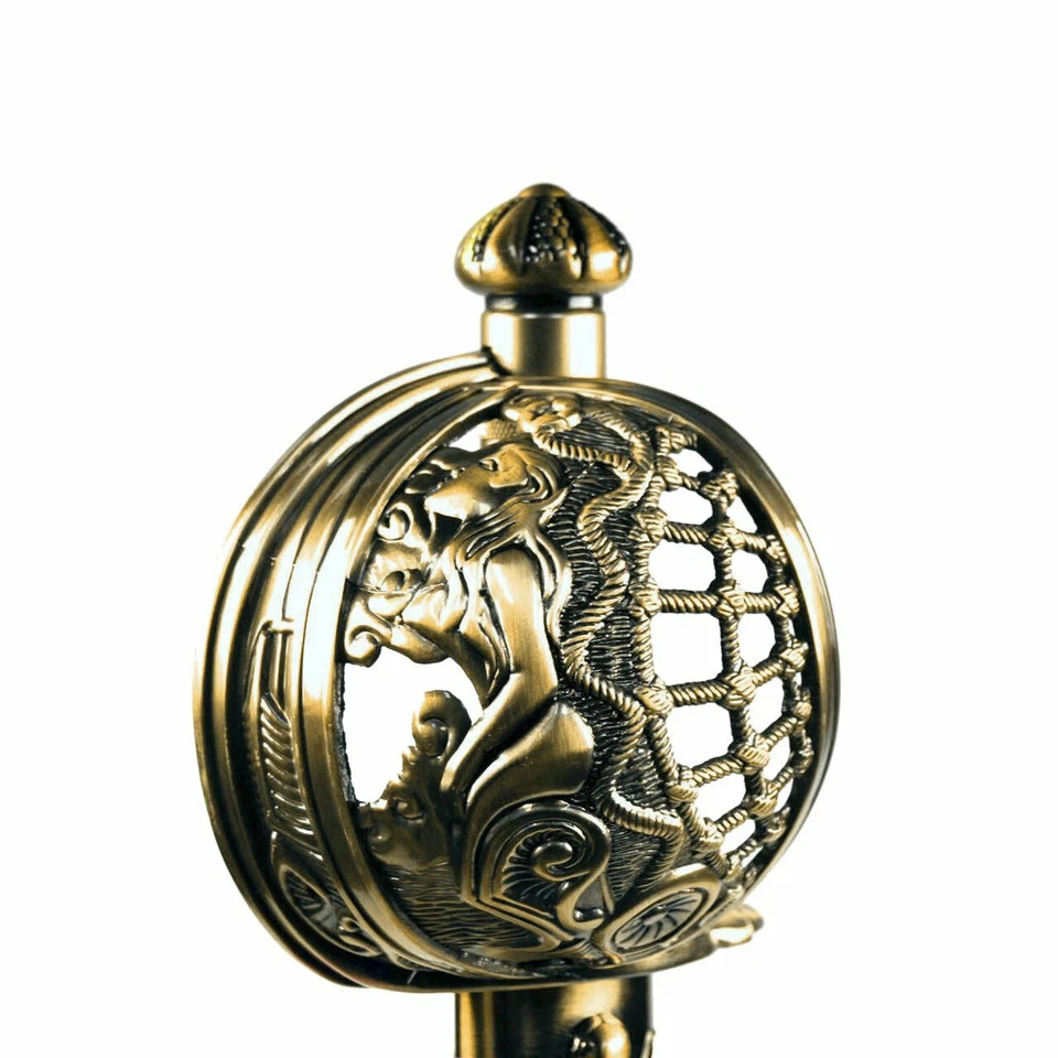 Espada pirata de metal de 28" con cesta de sirena disfraz de pirata festival renacentista Foto 2 de 4