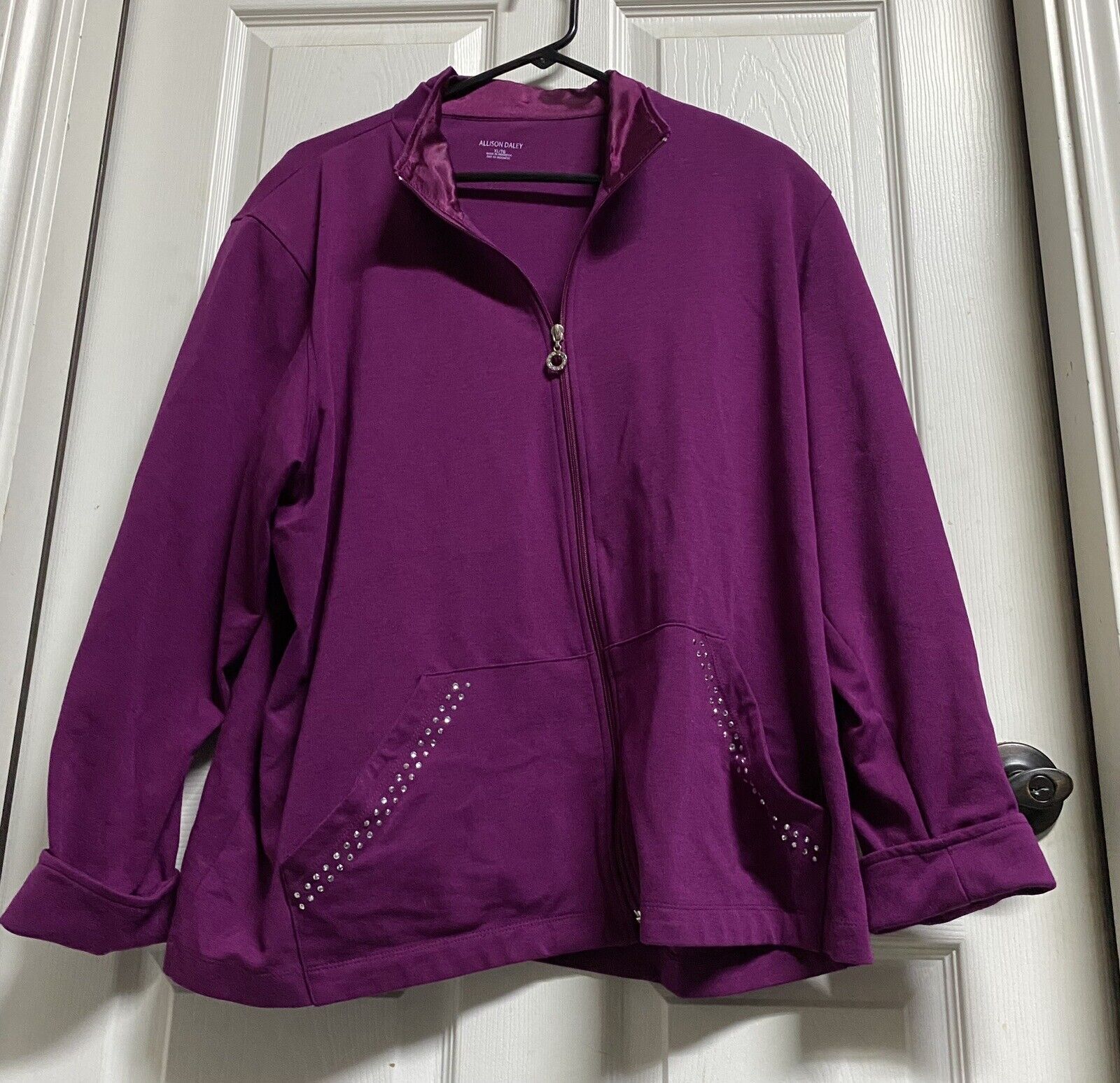 Allison Daley XL Purple Jacket With Bling - image 2