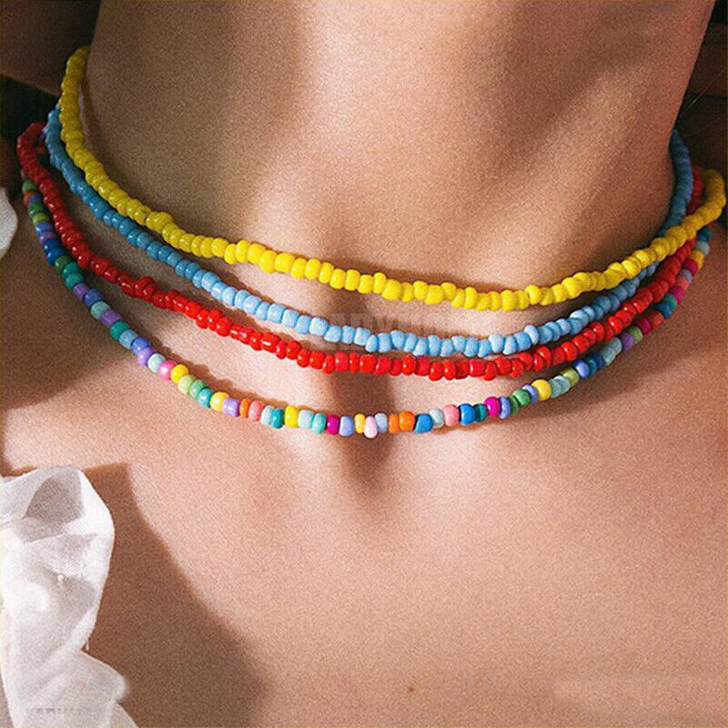 Pink Rainbow Heart Beaded Necklace | Urban Outfitters Taiwan - Clothing,  Music, Home & Accessories