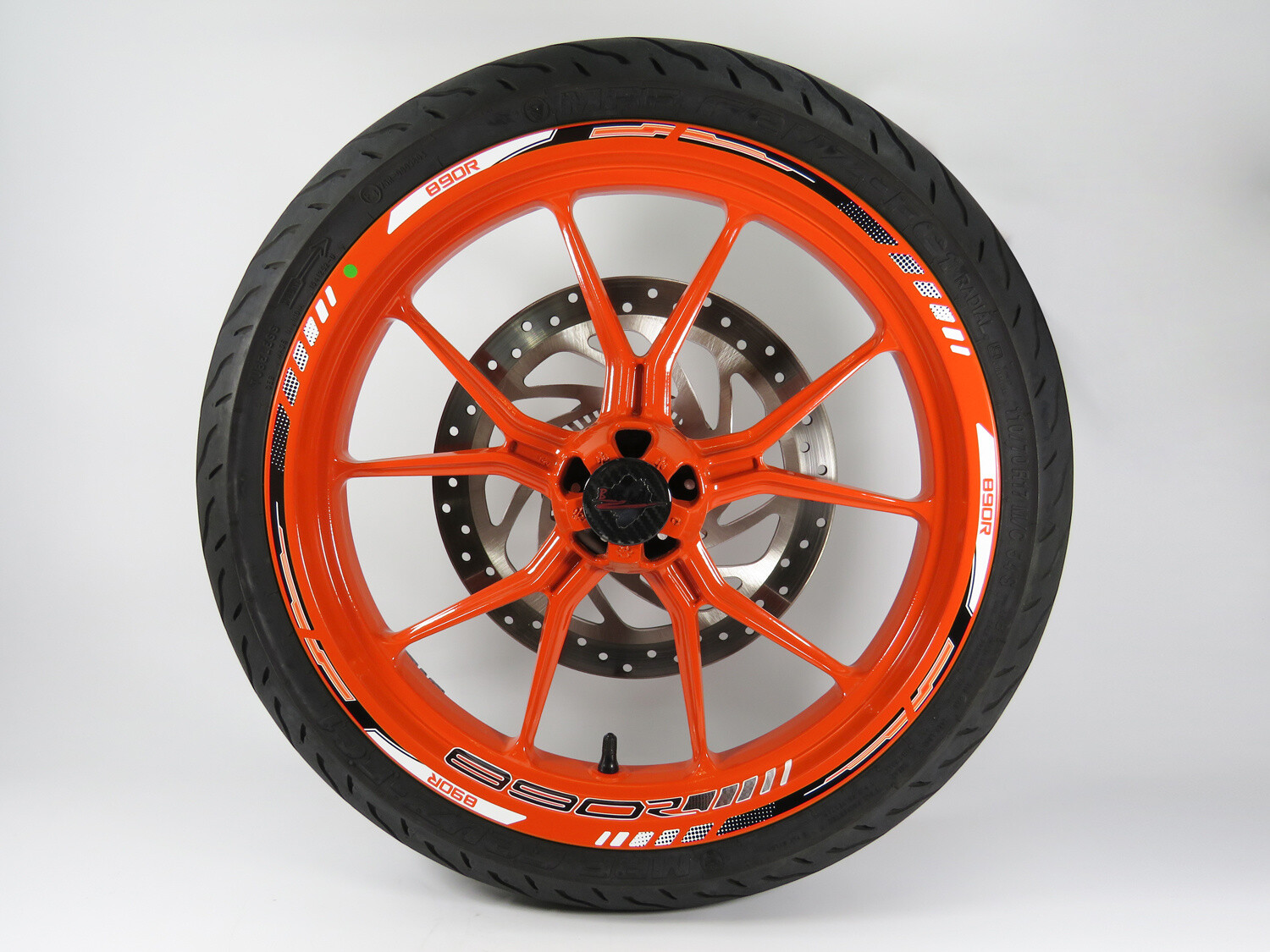 Sticker rim edge + rim well set black dots compatible for KTM 890 Duke R