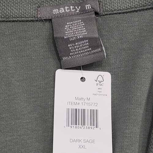 Matty M Womens Modern Open Front Blazer Cardigan w Pockets XX-Large Size Green - Picture 8 of 11