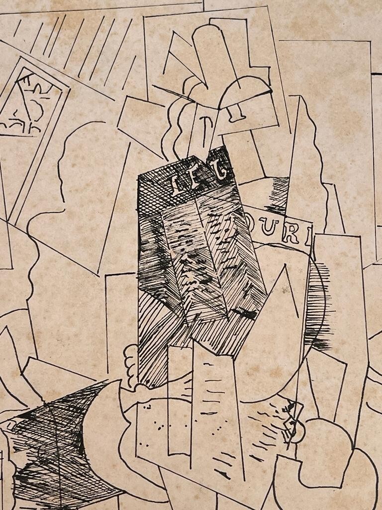 Pablo Picasso (Handmade) Drawing On Paper Signed & Stamped