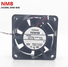 NMB 2410ML-04W-B40 6025 6CM 12V 0.22A Double Ball Chassis Cooling Fan 2 Wires