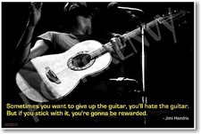 Sometimes You Want to Give up the Guitar - Jimi Hendrix - NEW Music Poster