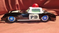 Old Tin Toy Friction MF798 Highway Patrol Police Car Rare Vintage China PD Cop