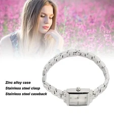 Women Stainless Steel Wristwatch Rhinestone Fashionable Rectangular Water Pr AP9