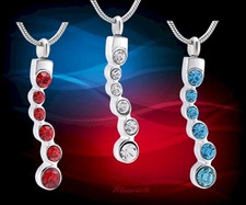 New Elegant Crystal Caterpillar Cremation Urn Keepsake Ashes Memorial Necklace