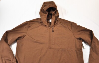 men's Amazon Essentials ski midlayer size XL tan 1/4 zipper hoodie long sleeve