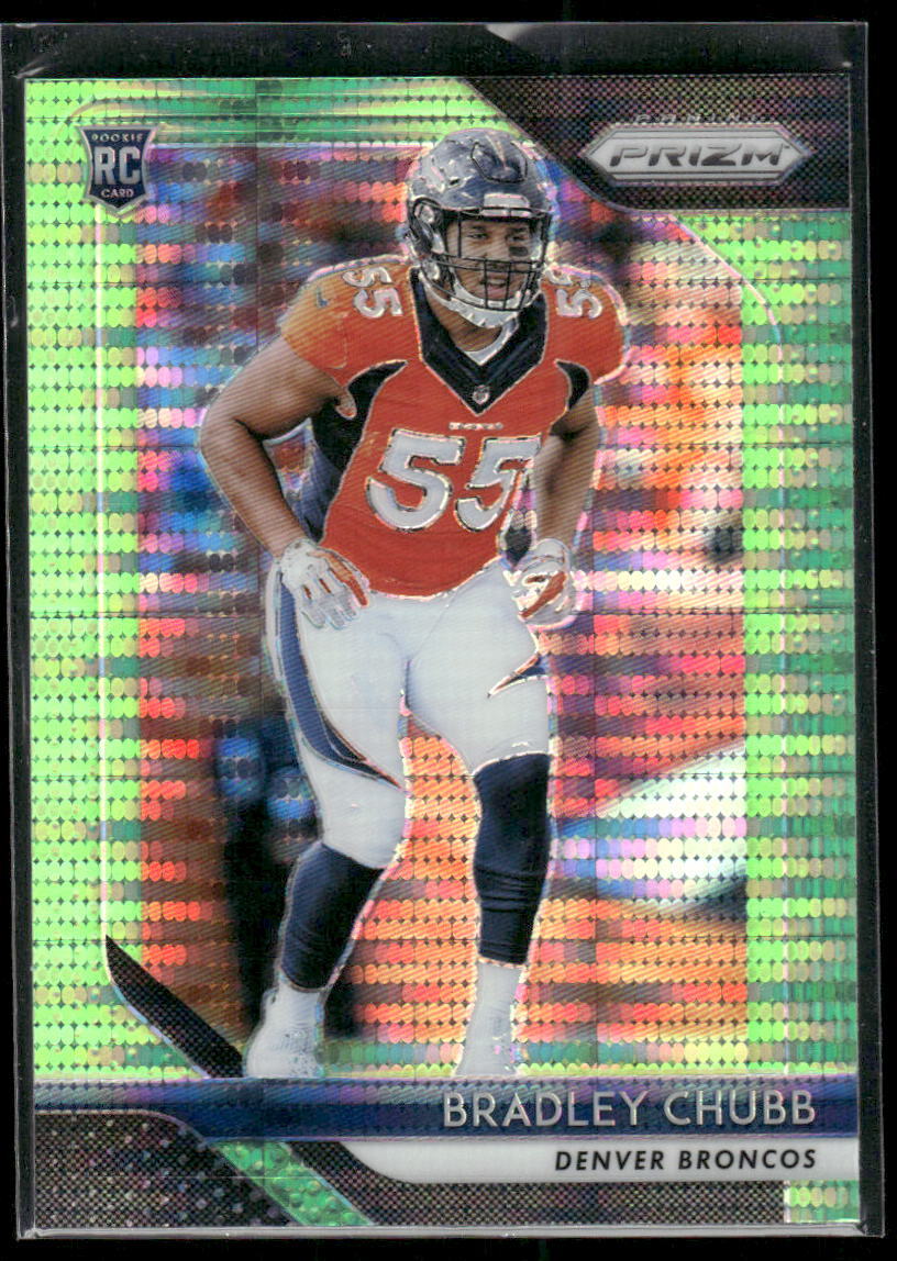 2018 Panini Prizm #204 Bradley Chubb Prizm Neon Green Pulsar