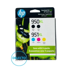 5-PACK HP GENUINE 950XL Black & 951XL Color Ink OFFICEJET PRO 8620 SEALED 9/2026