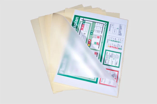 OFFICE MARSHAL® Laminierfolie Schutzfolie für Dokumente Unterlagen Bedinungsanleitungen Fotos