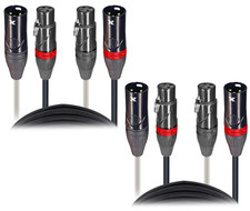 2x ProX XC-DXLR75 75Ft Balanced Dual XLR-M to Dual XLR-F High Performance Cable