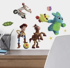 Roommates TOY STORY 4 Peel & Stick 38 Wall Decals Andy Buzz Jessie Stickers NEW