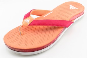 adidas orange flip flops