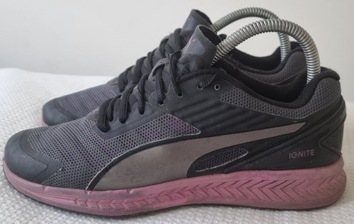 Puma Ignite V2 Womens Size US 7.5 Black Purple Shoes Sneakers Runners Trainers